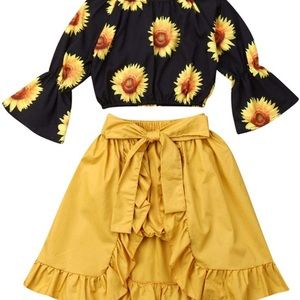 2 piece sunflower toddler outfit